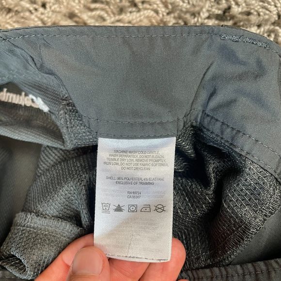 Columbia Omni Shade Pants Mens 32x34 Gray Hiking Outdoor Convertible Logo Light - Picture 8 of 14